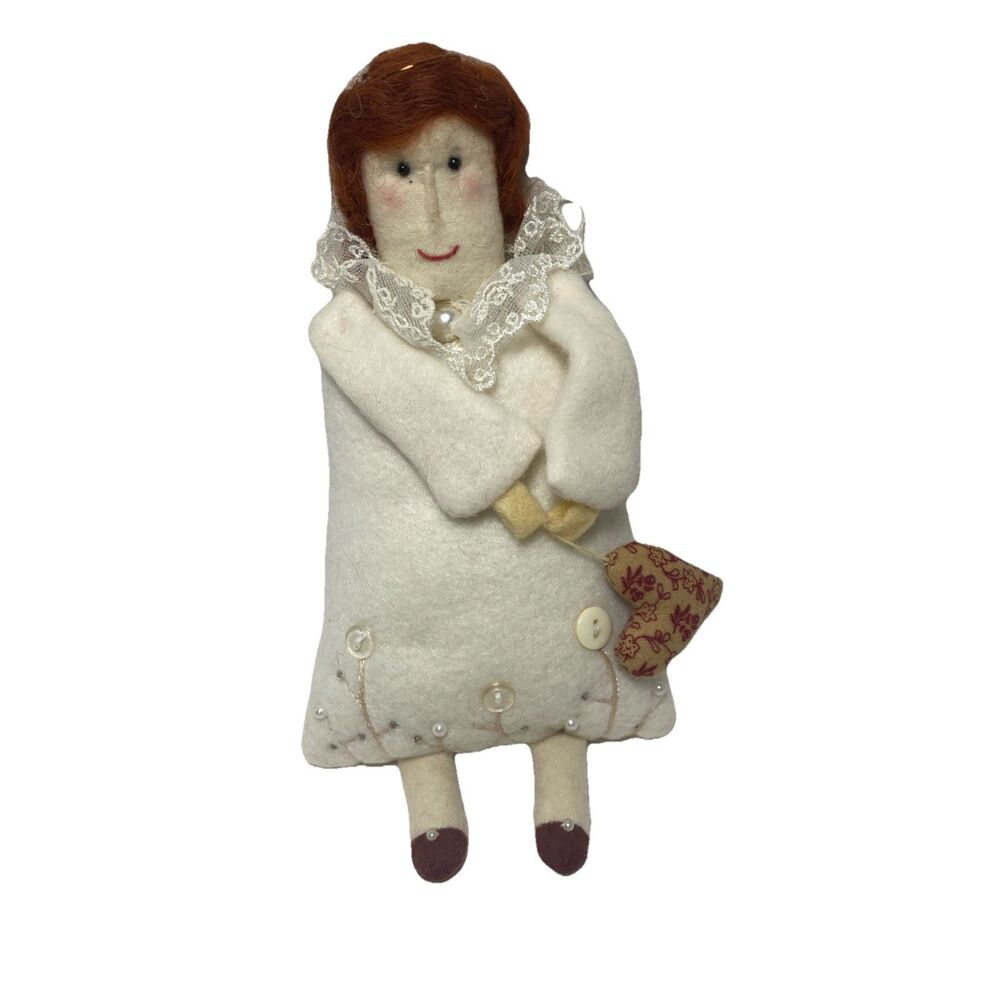 Midwest Plush Angel with Wings and Heart  Christmas Ornament 8 inch NWT